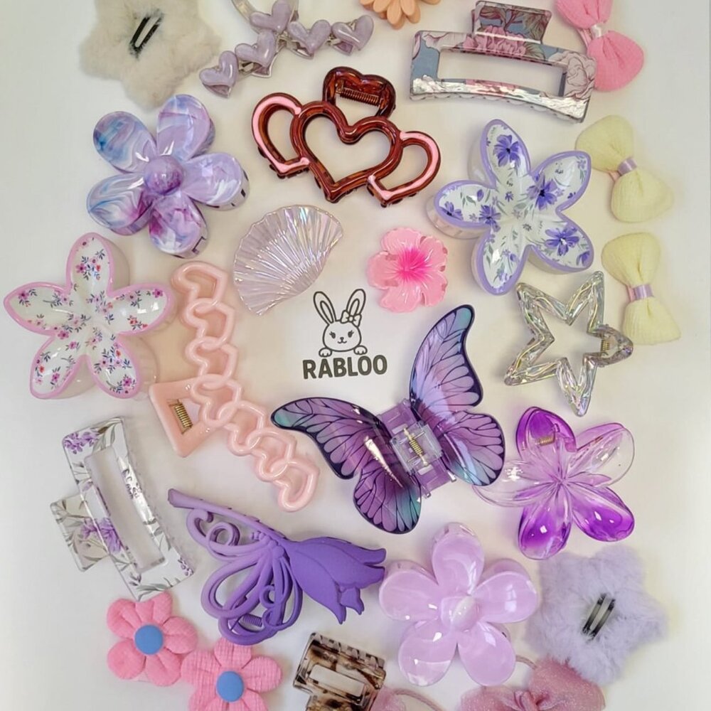 RABLOO 23pcs NEW Hair Claw Clips Set |Hair Accessories Gift Set | full hair kit